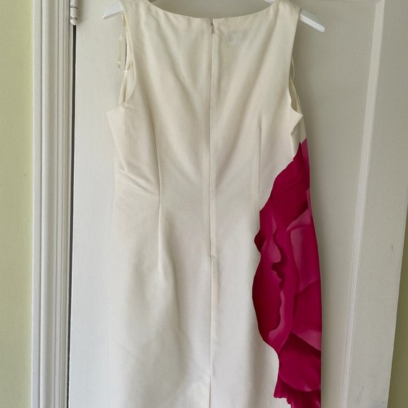 NWOT Talbots Sleeveless Sheath Dress with Pink Flower Size 12P - Picture 2 of 4